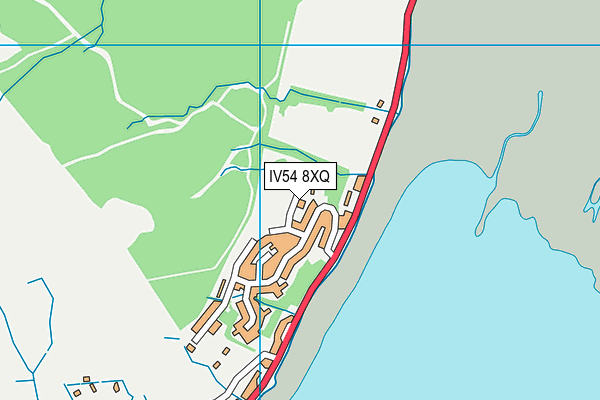 IV54 8XQ map - OS VectorMap District (Ordnance Survey)