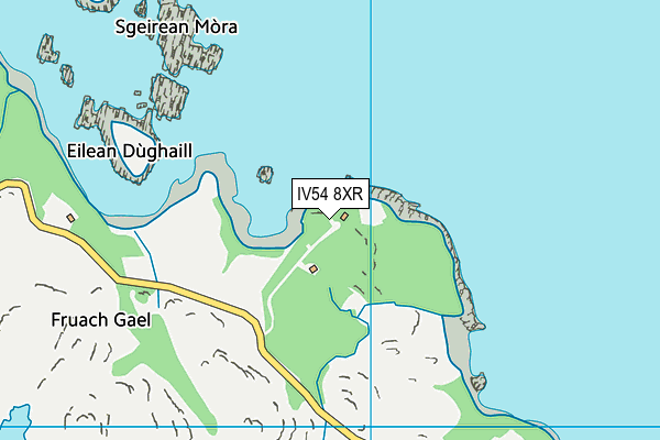 IV54 8XR map - OS VectorMap District (Ordnance Survey)