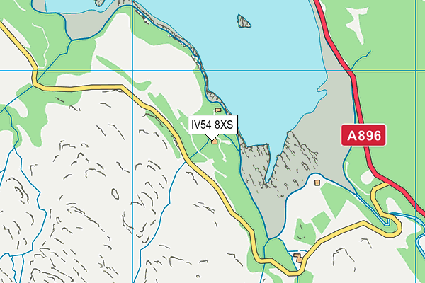 IV54 8XS map - OS VectorMap District (Ordnance Survey)