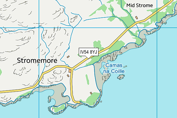 IV54 8YJ map - OS VectorMap District (Ordnance Survey)