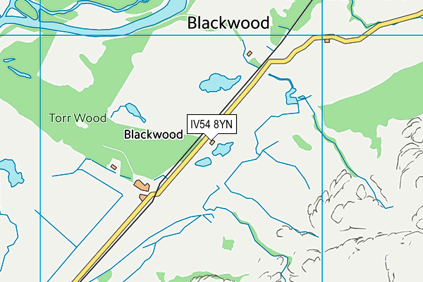 IV54 8YN map - OS VectorMap District (Ordnance Survey)