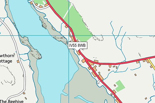IV55 8WB map - OS VectorMap District (Ordnance Survey)