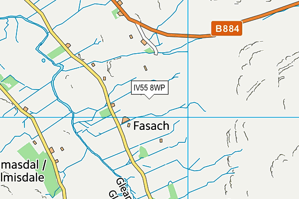 IV55 8WP map - OS VectorMap District (Ordnance Survey)