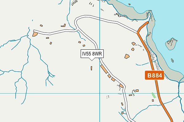 IV55 8WR map - OS VectorMap District (Ordnance Survey)