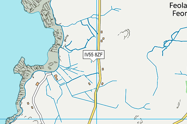 IV55 8ZF map - OS VectorMap District (Ordnance Survey)