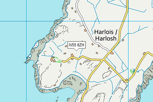 IV55 8ZH map - OS VectorMap District (Ordnance Survey)