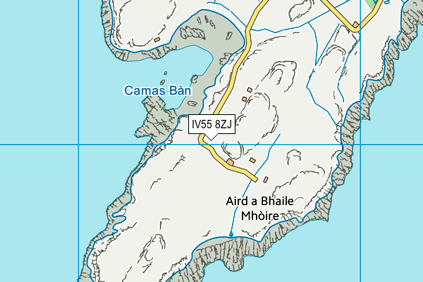 IV55 8ZJ map - OS VectorMap District (Ordnance Survey)