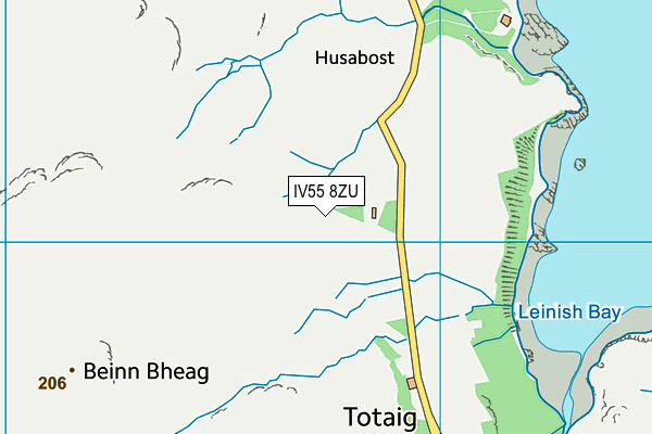 IV55 8ZU map - OS VectorMap District (Ordnance Survey)