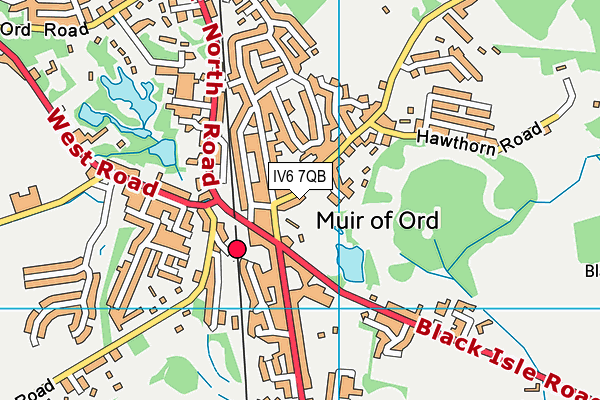 IV6 7QB map - OS VectorMap District (Ordnance Survey)