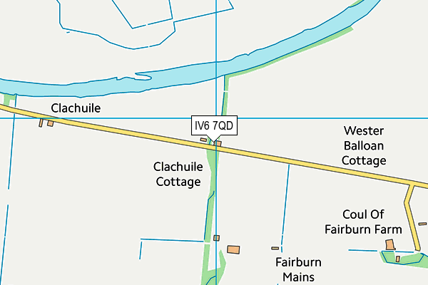 IV6 7QD map - OS VectorMap District (Ordnance Survey)