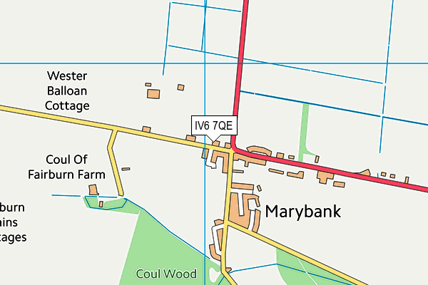 IV6 7QE map - OS VectorMap District (Ordnance Survey)