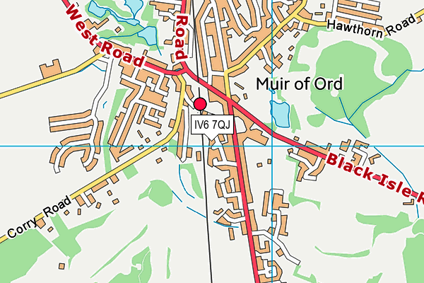 IV6 7QJ map - OS VectorMap District (Ordnance Survey)