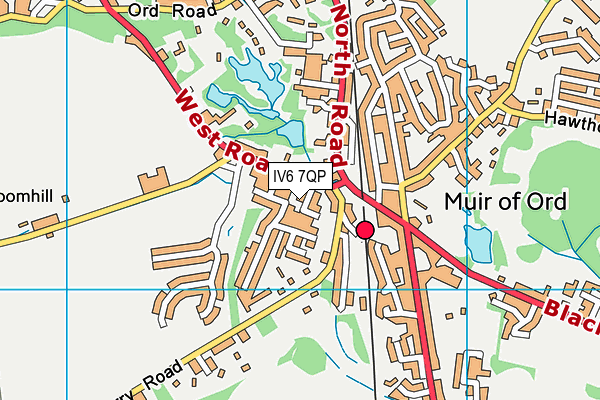 IV6 7QP map - OS VectorMap District (Ordnance Survey)