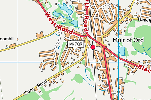 IV6 7QR map - OS VectorMap District (Ordnance Survey)