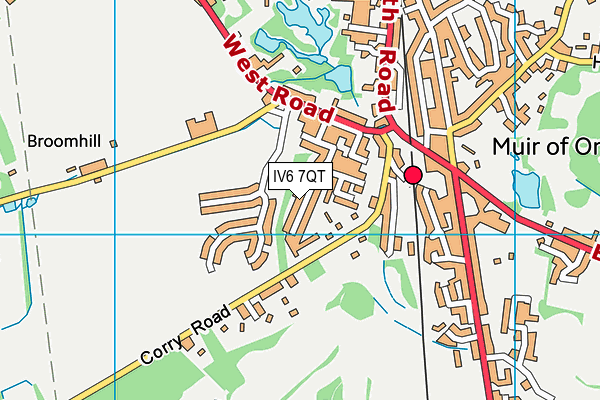 IV6 7QT map - OS VectorMap District (Ordnance Survey)