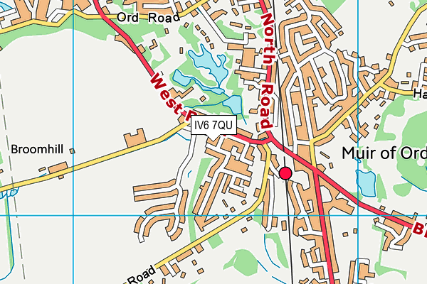 IV6 7QU map - OS VectorMap District (Ordnance Survey)