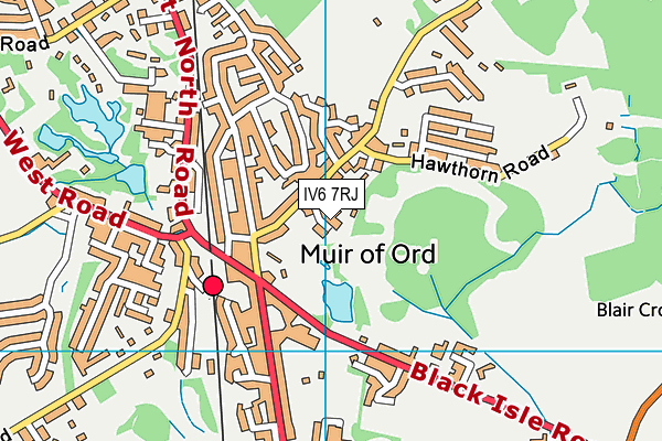 IV6 7RJ map - OS VectorMap District (Ordnance Survey)