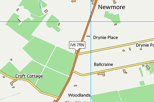 IV6 7RN map - OS VectorMap District (Ordnance Survey)