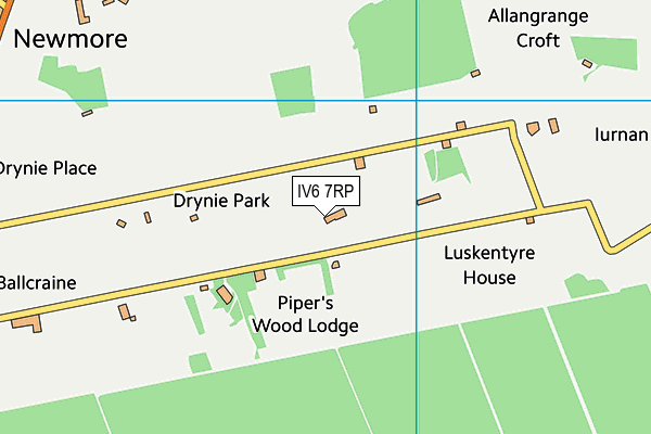 IV6 7RP map - OS VectorMap District (Ordnance Survey)