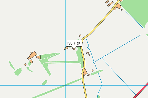 IV6 7RX map - OS VectorMap District (Ordnance Survey)