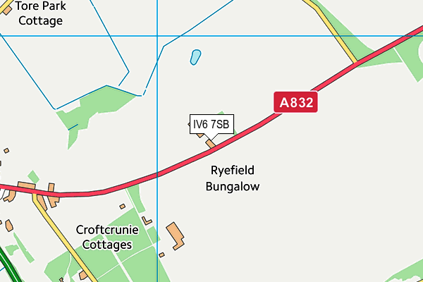 IV6 7SB map - OS VectorMap District (Ordnance Survey)