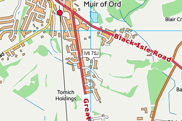 IV6 7SJ map - OS VectorMap District (Ordnance Survey)