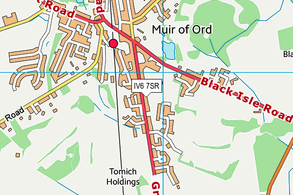 IV6 7SR map - OS VectorMap District (Ordnance Survey)