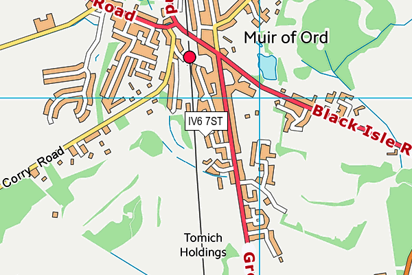 IV6 7ST map - OS VectorMap District (Ordnance Survey)