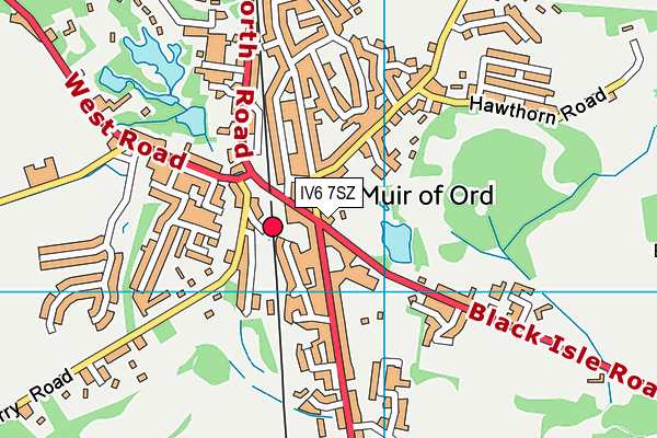 IV6 7SZ map - OS VectorMap District (Ordnance Survey)