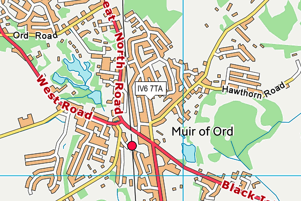 IV6 7TA map - OS VectorMap District (Ordnance Survey)