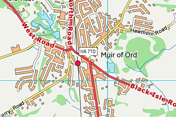 IV6 7TD map - OS VectorMap District (Ordnance Survey)