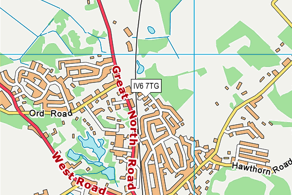 IV6 7TG map - OS VectorMap District (Ordnance Survey)