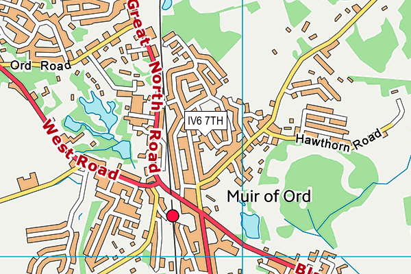 IV6 7TH map - OS VectorMap District (Ordnance Survey)