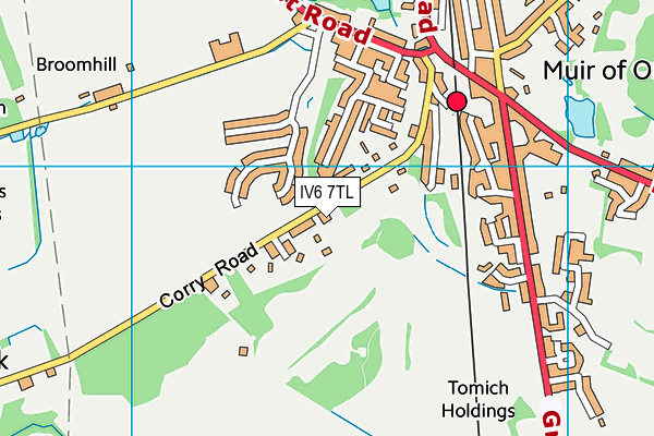 IV6 7TL map - OS VectorMap District (Ordnance Survey)