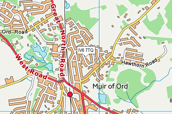 IV6 7TQ map - OS VectorMap District (Ordnance Survey)