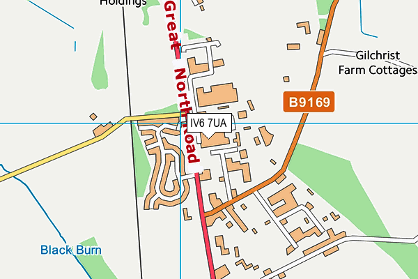 IV6 7UA map - OS VectorMap District (Ordnance Survey)