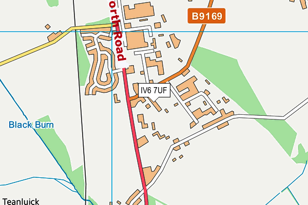 IV6 7UF map - OS VectorMap District (Ordnance Survey)