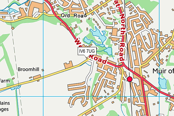 IV6 7UG map - OS VectorMap District (Ordnance Survey)