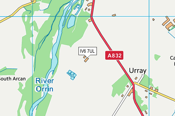 IV6 7UL map - OS VectorMap District (Ordnance Survey)