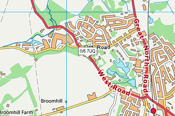 IV6 7UQ map - OS VectorMap District (Ordnance Survey)