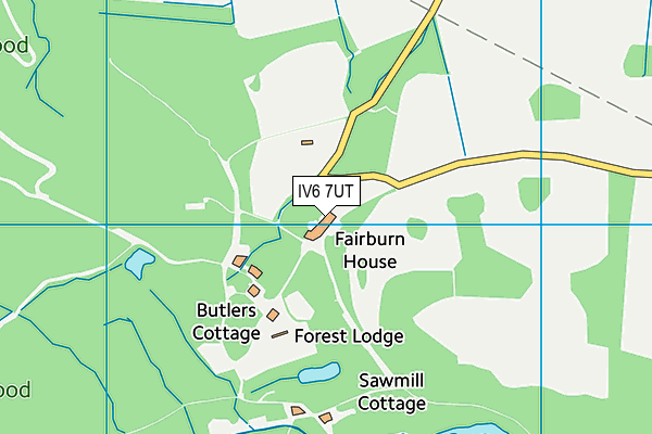 IV6 7UT map - OS VectorMap District (Ordnance Survey)