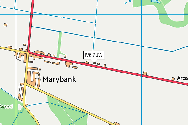 IV6 7UW map - OS VectorMap District (Ordnance Survey)