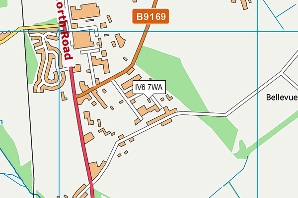 IV6 7WA map - OS VectorMap District (Ordnance Survey)
