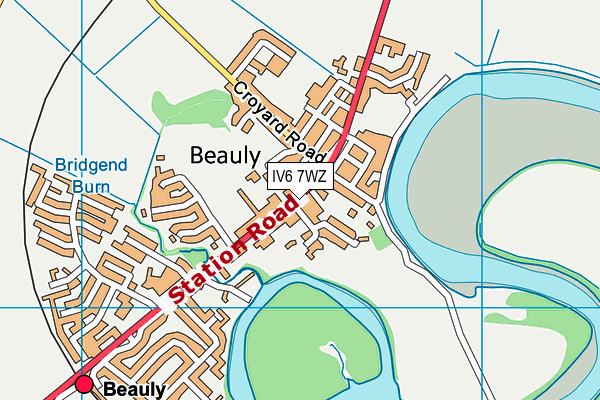 IV6 7WZ map - OS VectorMap District (Ordnance Survey)