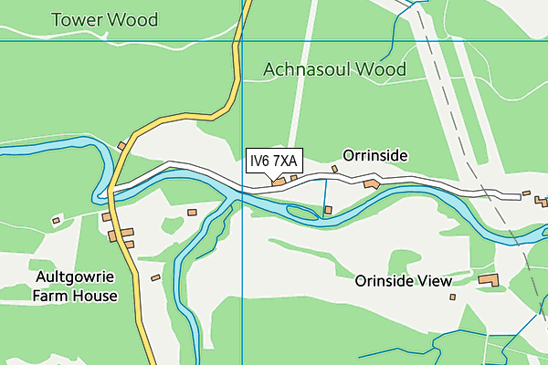 IV6 7XA map - OS VectorMap District (Ordnance Survey)