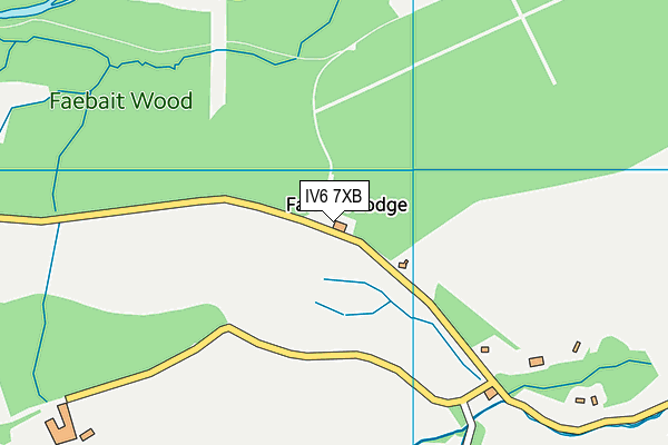 IV6 7XB map - OS VectorMap District (Ordnance Survey)