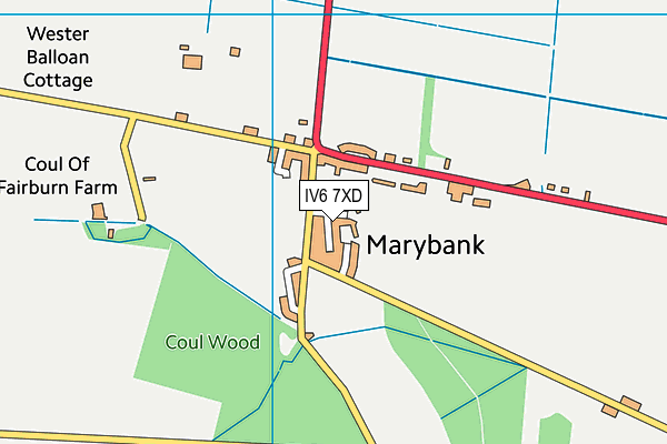 IV6 7XD map - OS VectorMap District (Ordnance Survey)