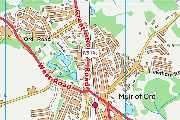 IV6 7XJ map - OS VectorMap District (Ordnance Survey)