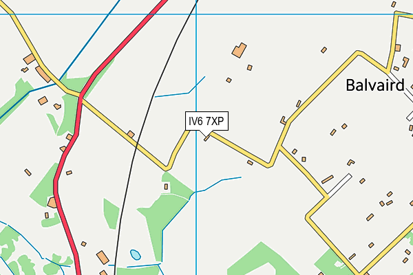 IV6 7XP map - OS VectorMap District (Ordnance Survey)