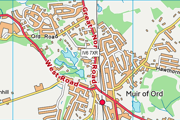 IV6 7XR map - OS VectorMap District (Ordnance Survey)